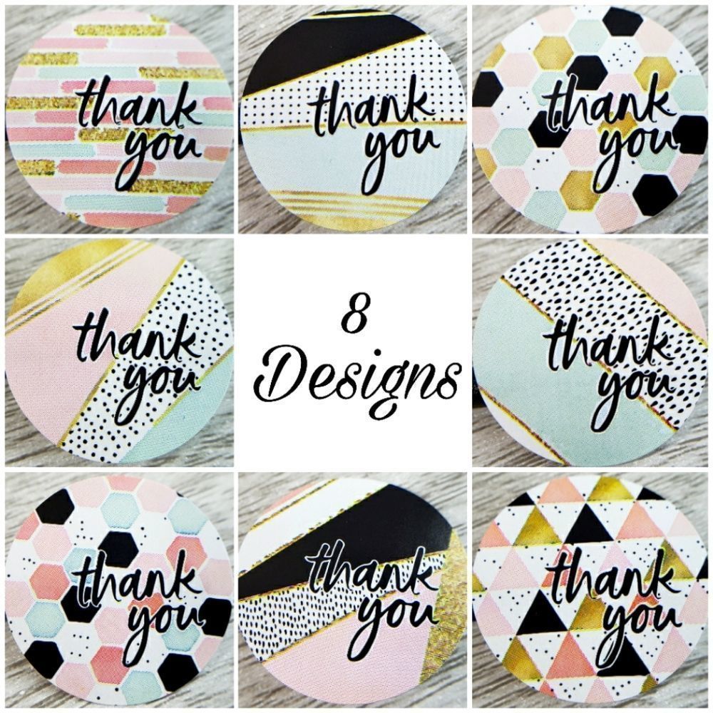 8/$20 100ct Thank You Stickers Round 1" Labels